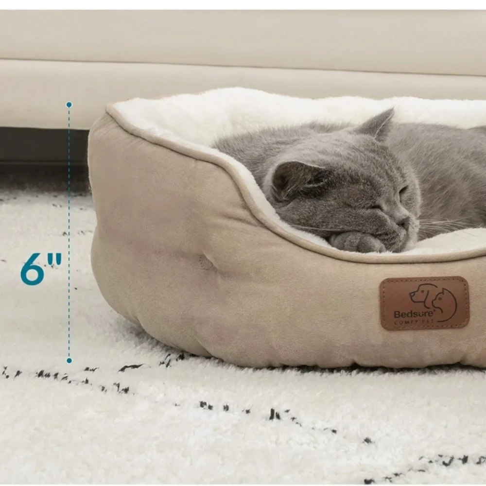 Bedsure Tan and Cream Pet Bed